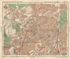 N LONDON. Highgate Crouch End Holloway Finsbury Park Gospel Oak. BACON 1925 map