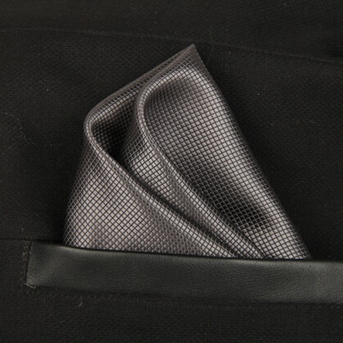 Grey solid men silk - solid,