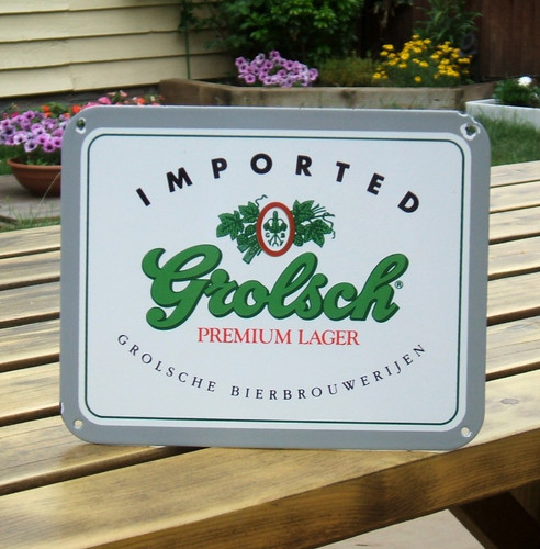 Original enamel sign - original, grolsch