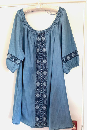 Denim look tunic - uk,