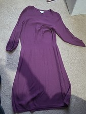 Fat Face Women's Purple Jumper Dress Size 8 Knee Length Knitted Long Sleeve