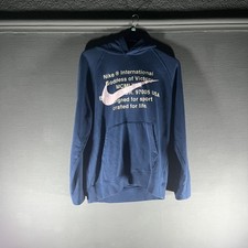 Nike International Goddess Of Victory Pullover Hoodie Sweatshirt Blue M Medium