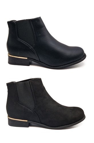 Womens wide fit flat black - womens,