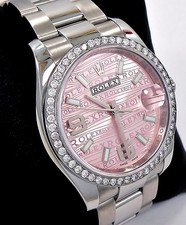 ROLEX DATEJUST 36mm OYSTER PERPETUAL DIAMOND BEZEL PINK DIAL LADIES WATCH 116200