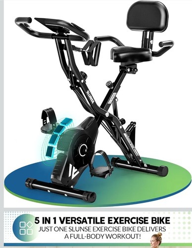 Folding exercise bike - 5-in-1,