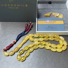 Handmade Yellow Amber Misbaha