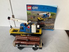 Lego Train Crane & Log Wagons