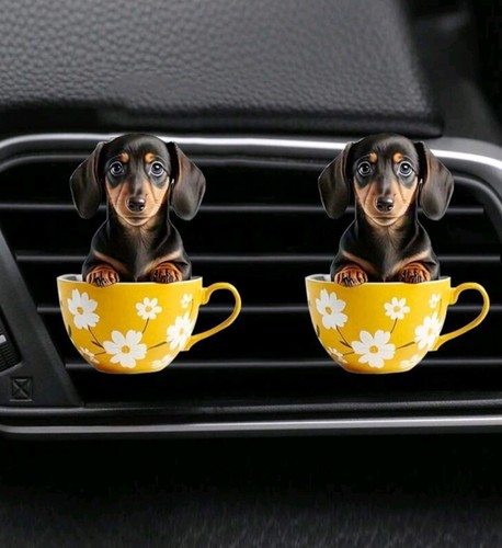 Dachshund teacup car - a,
