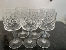Vintage Cut Glass Wine Goblets