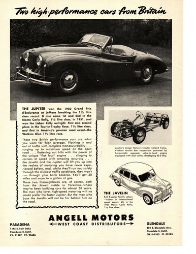 1952 jowett jupiter - jowett, javelin