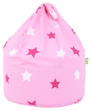 Large Pink Stars Bean Bag With
