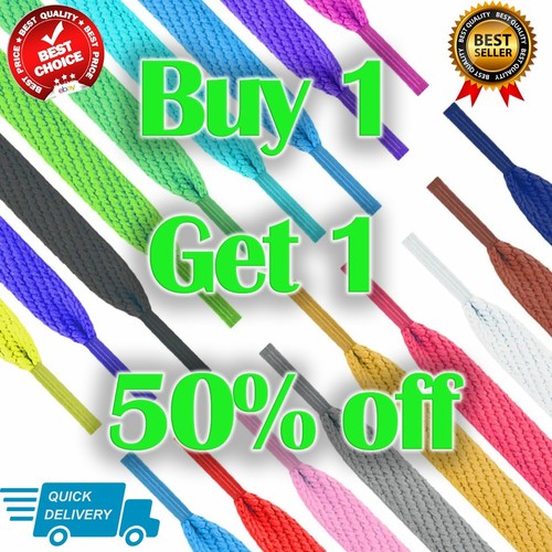 Flat trainers boot shoe laces - flat,