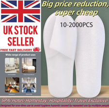 10-200 Disposable Slippers Toe Non-woven Fabric Hotel Guest Travel Unisex Lot