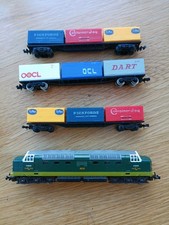 Lima Deltic N Guage Class 55 D9003 Meld Diesel Locomotive Freightliner Set Boxed