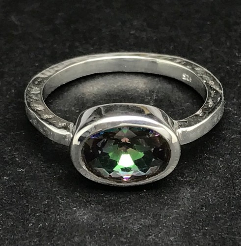 Mystic topaz oval ring - ,, solid