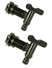 Andersons Centurion Water Butt Tap (TWIN PACK) Black, 3/4" BSP