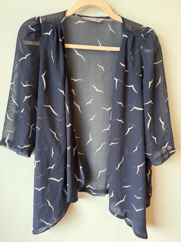 Alwear navy bird print sheer - navy,