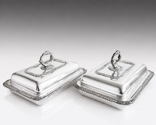Pair antique old sheffield - pair,