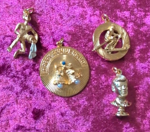 Vintage gold charm lot - vintage, 4