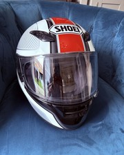 SHOEI XR1100 TRANSMISSION TC10 WHITE RED HELMET SIZE M