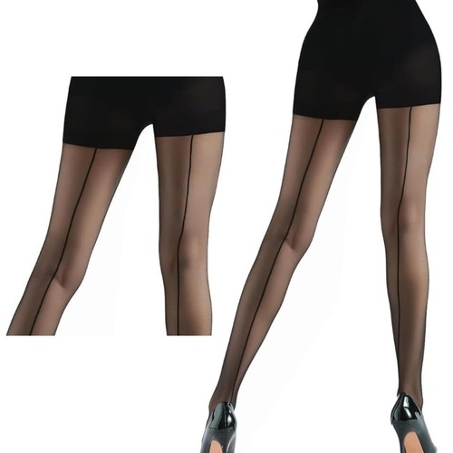 Ladies fashion seamed black - ladies,