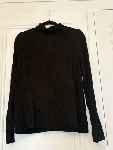 Black thin ribbed - black,