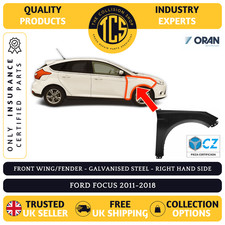 FOR FORD FOCUS 2011-2018 FRONT WING/FENDER RIGHT HAND SIDE - INSURANCE CERTIFIED