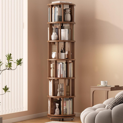 Tier rotating bookshelf 360 - tier,