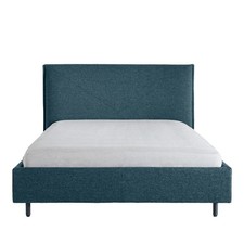 *WAS £2352* LETTER BED FRAME / TEAL / WEAVE / BLACK METAL LEGS  / 5FT