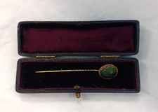Real Scarab Beetle Stick Pin with Case. Length 6 cm.
