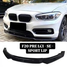 BMW 1 SERIES F20 F21 PRE LCI FRONT SPLITTER LIP SE SPORT STANDARD GLOSS BLACK