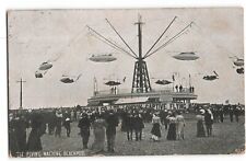 London Captive Flying Machine amusement ride 1906 Blackpool postcard animated