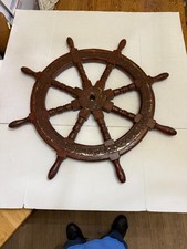 Antique Wooden Ships Wheel 39