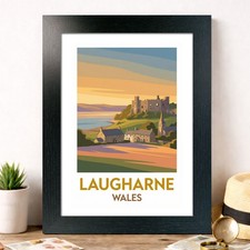 Laugharne, Wales Travel Poster