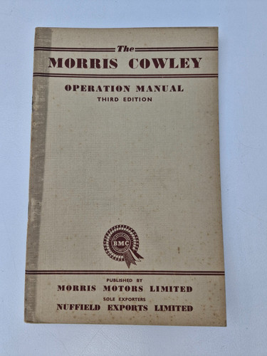 Morris cowley 1200 owners - cowley,
