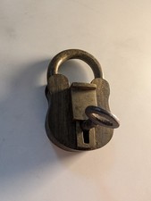 Small antique brass padlock