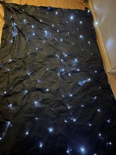 ZOOM Starcloth Sound Active Backdrop DJ Party 9'x6' w/Controller, Bag White Star