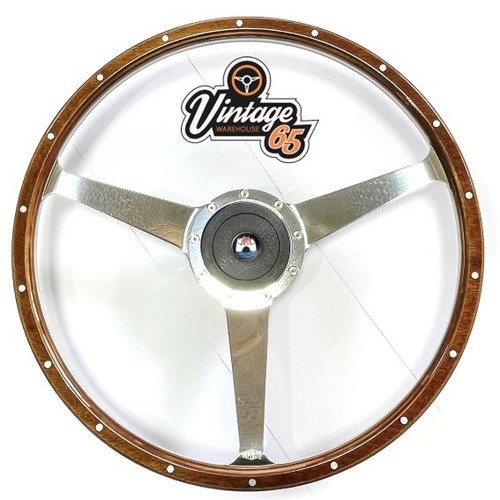 Wood rim steering wheel - 17",