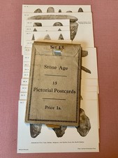 British Museum Postcard Set 15 Stone Age – Complete 15 Cards c1930s (RP Unp)