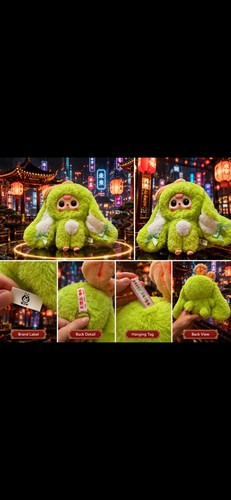 Green bunny rabbit plush soft - green,