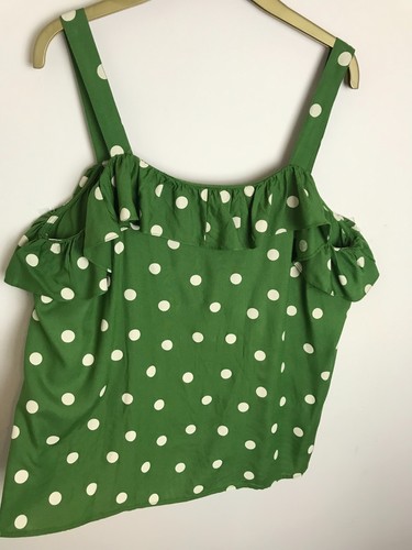 Green polka dot ruffle - polka,