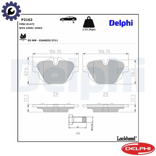 Brake pad set - disc,