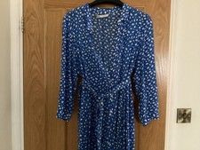 Zara Marilyn blue maxi shirt dress ...blue spot ...used ...