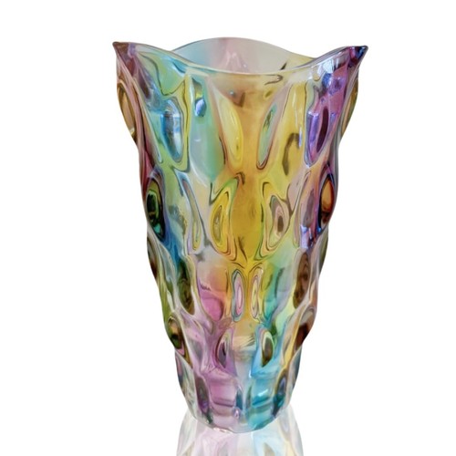 Colorful vase crystal - colorful, vase,