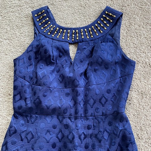 Muse navy blue jacquard - muse, knee