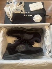 Black Chanel CC Trainers