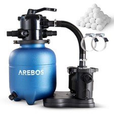 AREBOS Sand Filter System with Pump Filter System Swimming Pool Pump 350W blue