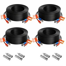 ZOSI 30M BNC DC Power Lead CCTV Security Camera DVR Video Record Extension Cable