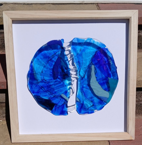 Fused glass wall - , art