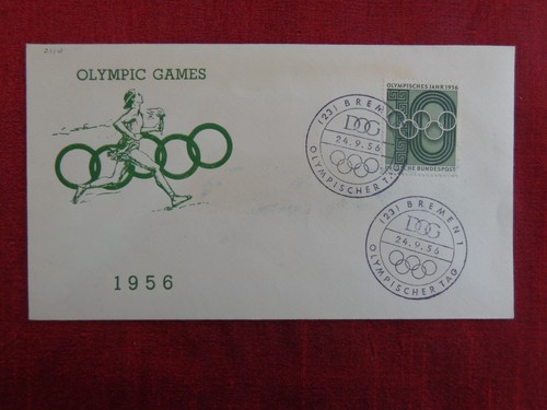 1956 fdc germany olympic - -,